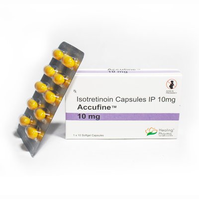 Изо-третиноин Роак-кутан Accufine 10 мг 10 капсул 915 фото