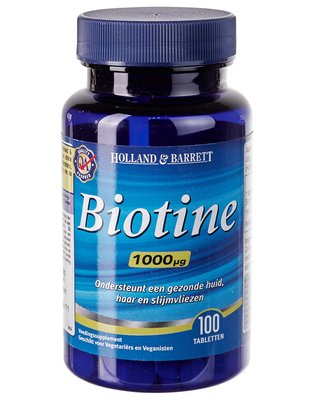 Холланд и Барретт Биотин (Holland & Barrett Biotine) 1000 мкг - 100 таб 539 фото