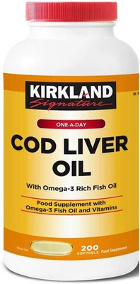 Kirkland риб'ячий жир печінки тріски Омега-3 200 капс. 674 фото