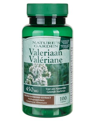 Корень валерианы Nature's Garden Valeriaan 450 мг 100 капсул 419 фото