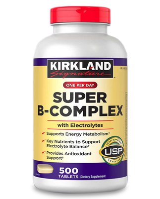 Kirkland Super B-Complex комплекс витаминов B для энергетического обмена 500 шт США 144 фото