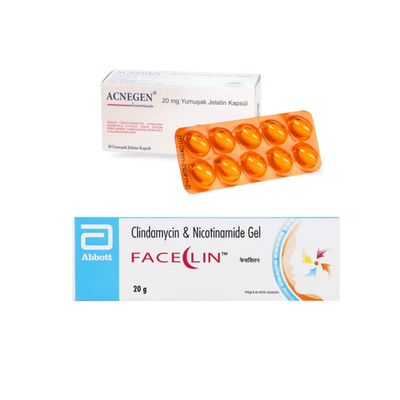 Комплекс від акне і вугрів Акнеген 20 мг і Faceclin з кліндаміцином та нікотинамідом 20г 924 фото
