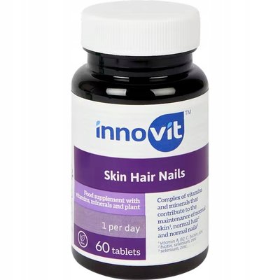 Добавка Innovit Skin Hair Nails для забезпечення підтримки шкіри, волосся та нігтів 891 фото