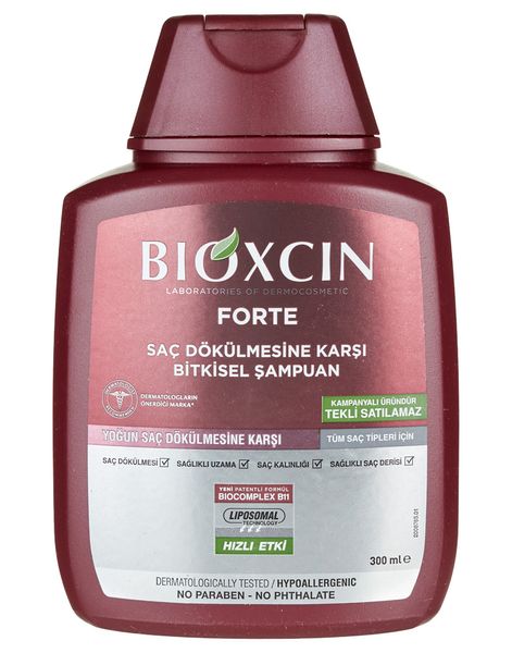 Шампунь Bioxcin Forte рослинний шампунь проти інтенсивного випадання волосся 300мл 406 фото