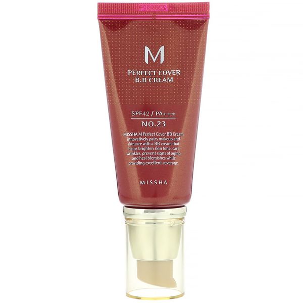 Тональный ВВ крем MISSHA, M Perfect Cover BB Cream SPF42/PA+++ 23, 50 мл 796 фото