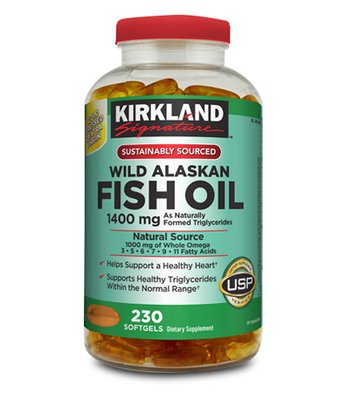 Kirkland Аляска натуральний риб'ячий жир з дикої природи 230 шт США 136 фото